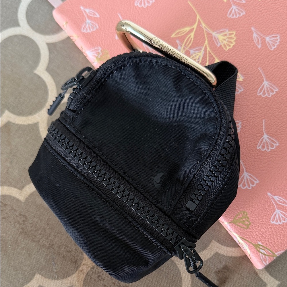 Lululemon Black Mini Backpack with Carabiner - image 2